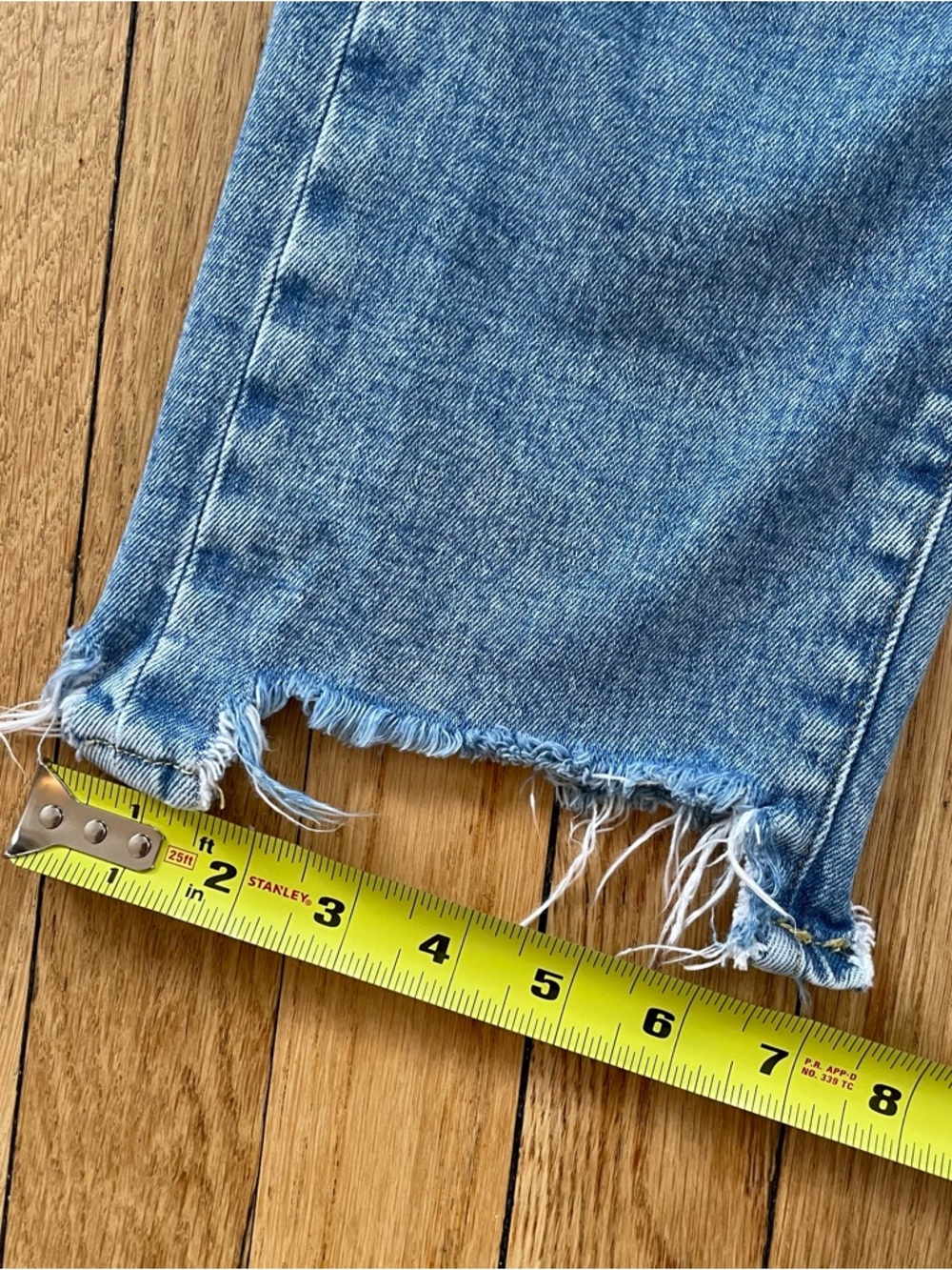 R13 Boy Rip Straight Leg Jeans in Jasper Stretch - Size 28 - Picture 6 of 9